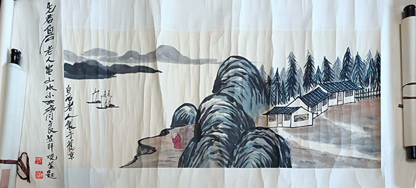 齐良芷题齐白石山水横幅222222.png