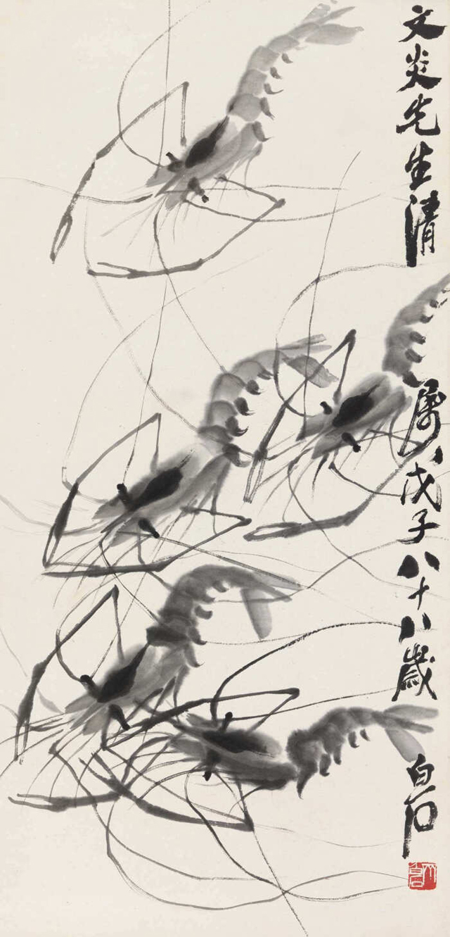 就要不得不知道下面齐白石的这幅画了,齐白石最擅长作画的国画种类最